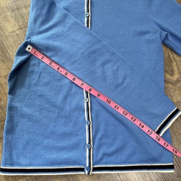 Talbots NWOT Cardigan Petite Pretty Blue Cashmere Blend Size P - Picture 4 of 7